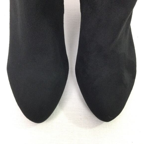 Liz Claiborne Vegan Leather Memory Foam Wedge Gold Tone Buckle Ankle Bootie 7M - Picture 3 of 13